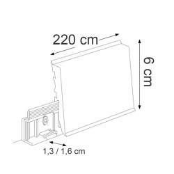 Listwa podłogowa pcv Dąb Hvide Sande 526 Masterline 60 Creativa, listwa podłogowa pcv, listwy podłogowe oklainowane, listwy podł