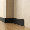 Wodoodporna listwa podłogowa PF100B, czarne listwy podłogowe, czarne listwy przypodłogowe Premium Floor, czarna listwa
