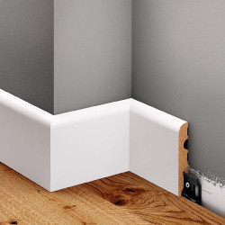 Listwa przypodłogowa biała lakierowana LMDF-03M Creativa, białe listwy podłogowe MDF, Lakierowane listwy przypodłogowe MDF, laki