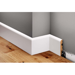 Listwy podłogowe lakierowane LMDF-03M Creativa, Listwy przypodłogowe białe MDF, Lakierowane na biało listwy przypodłogowe MDF,