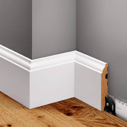 Listwa przypodłogowa biała lakierowana LMDF-06M Creativa, LMDF-06M Creativa, białe listwy MDF, Listwy przypodłogowe lakierowane 