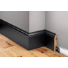 lakierowana czarna listwa MDF Creativa, czarne listwy przypodłogowe LMDF-06MC Creativa, Listwy przypodłogowe czarny kolor, Czarn