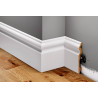 LMDF-08M białe listwy przypodłogowe MDF, lakierowane na biało LMDF-08M Creativa, Białe listwy podłogowe MDF, listwy przypodłogow