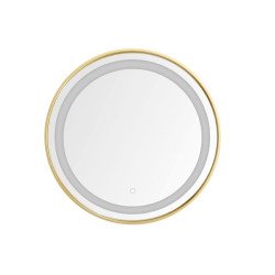 Lustro LED INOX okrągłe podświetlane z dotykowym sterowaniem i 3 odcieniami światła
