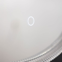 Lustro podświetlane LED okrągłe 60 cm czarne lustro łazienkowe LED