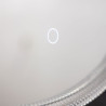 Lustro podświetlane LED okrągłe 60 cm czarne lustro łazienkowe LED