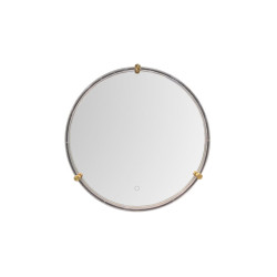 Okrągłe lustro LED 60 cm czarne eleganckie lustro łazienkowe podświetlane