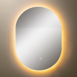 Owalne lustro LED D3002 eleganckie lustro podświetlane do łazienki