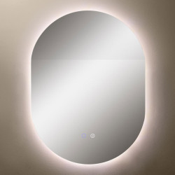 Lustro LED do łazienki D3002 owalne lustro łazienkowe podświetlane