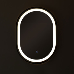 Lustro łazienkowe LED D2383, owalne lustro LED z podświetleniem, eleganckie lustro LED, nowoczesne lustro do łazienki