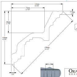 Elegancki gzyms C211 Luxxus Orac Decor biała i wytrzymała listwa dekoracyjna