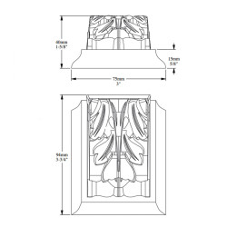 Element dekoracyjny C307A Orac Decor Luxxus przeznaczony do listwy sufitowej C307.