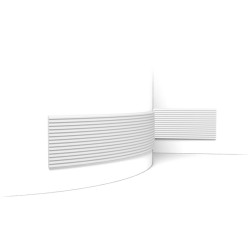 Zbliżenie na powierzchnię elastycznego panelu WX205F Track. Widoczne równoległe żłobienia tworzą elegancki, minimalistyczny rytm