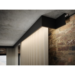 Listwy maskujące karnisz w kolorze czarnym LED LP-01 Creativa, Fabrycznie malowane na kolor czarny RAL9005