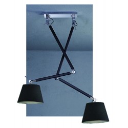 Lampa ZYTA PENDANT 2 S BLACK MD2300-2S BK black/black/chrome Azzardo