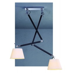 Lampa ZYTA PENDANT 2 S WHITE MD2300-2S WH White/black/chrome Azzardo