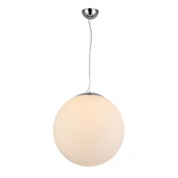 Lampa WHITE BALL 50 pendant FLWB50WH white glass/metal chrom Azzardo