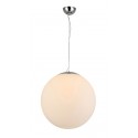 Lampa WHITE BALL 50 pendant FLWB50WH white glass/metal chrom Azzardo