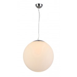 Lampa WHITE BALL 25 pendant FLWB25WH white glass/metal chrom Azzardo