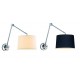 Lampa ADAM WALL S BLACK MB2299-S black/apricot Metal/fab Azzardo