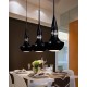 Lampa TASOS 1 pendant MD2095-1BK metal/glass chrome/bl Azzardo