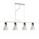 Lampa TESSIO 4 pendant 2653-4P WH white metal/leather Azzardo