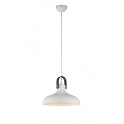 Lampa TESSIO 30 pendant 5178-1P WH white metal/leather Azzardo