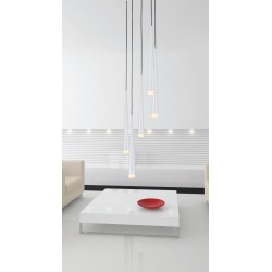 Lampa STYLO 5 pendant MD 1220A-5 white metal/glass Azzardo