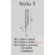 Lampa STYLO 5 pendant MD 1220A-5 white metal/glass Azzardo