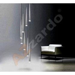 Lampa STYLO 8 pendant MD 1220A-8 chrome metal/glass Azzardo