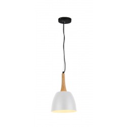 Lampa PRATO WH pendant FLPR20WH white metal/wood Azzardo